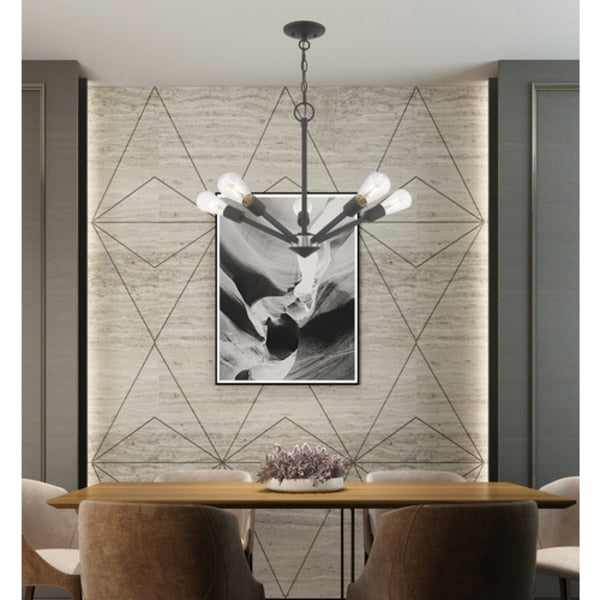 Prague 5 Light Black Chandelier