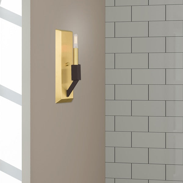 Beckett 1 Light Satin Brass And Bronze ADA Wall Sconce