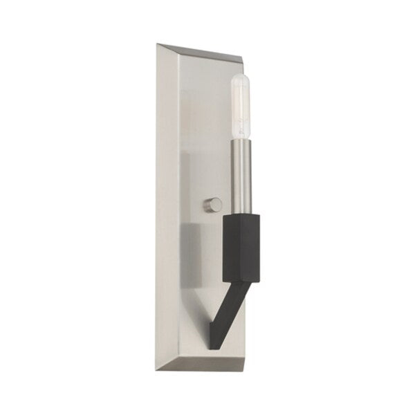 Beckett 1 Light Brushed Nickel And Black ADA Wall Sconce