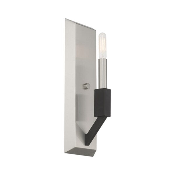 Beckett 1 Light Brushed Nickel And Black ADA Wall Sconce