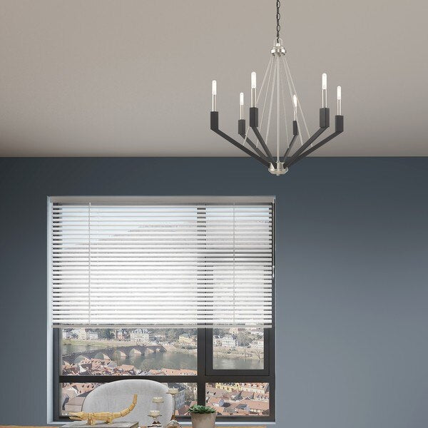 Beckett 6 Light Brushed Nickel And Black