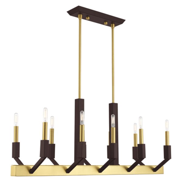 Beckett 10 Light Satin Brass And Bronze
