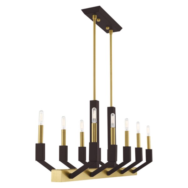 Beckett 10 Light Satin Brass And Bronze