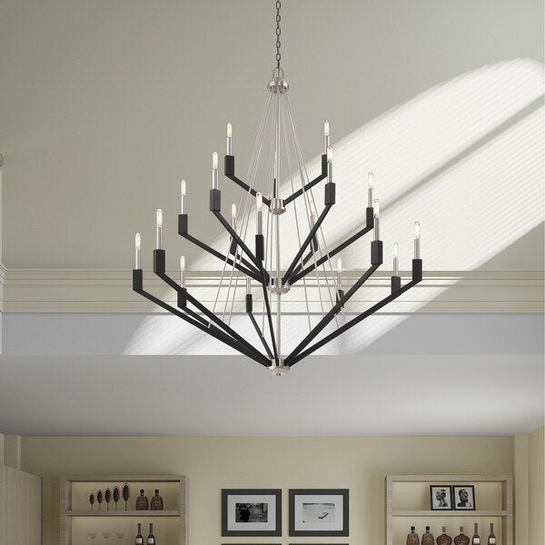 Beckett 18 Light Brushed Nickel And Bla