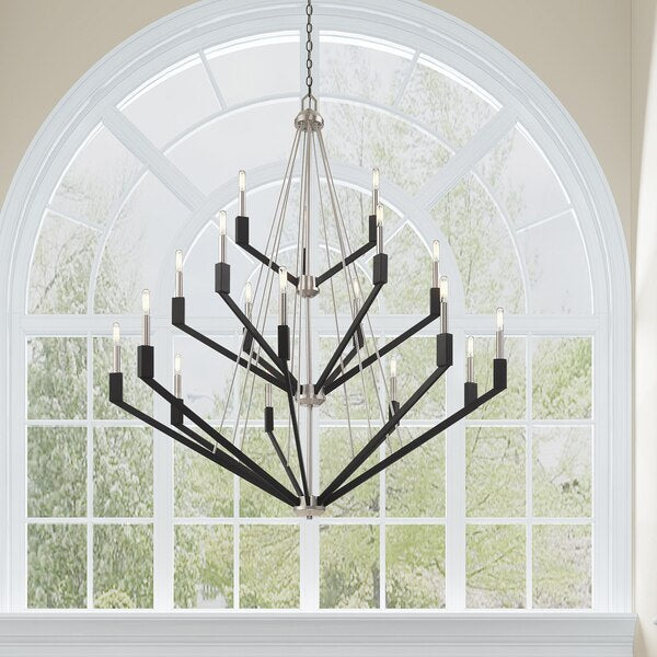 Beckett 18 Light Brushed Nickel And Bla