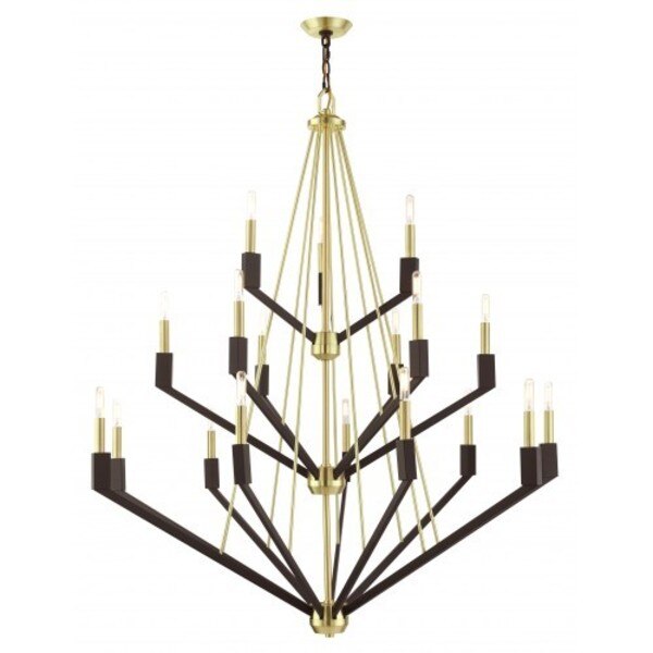 Satin BrassFoyer Chandelier, 18 Light