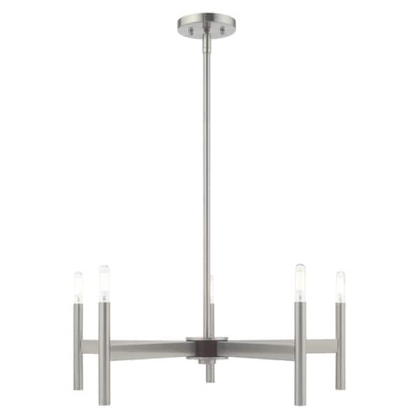Copenhagen 5 Light Brushed Nickel Chande