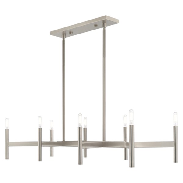 Copenhagen 8 Light Brushed Nickel Linear