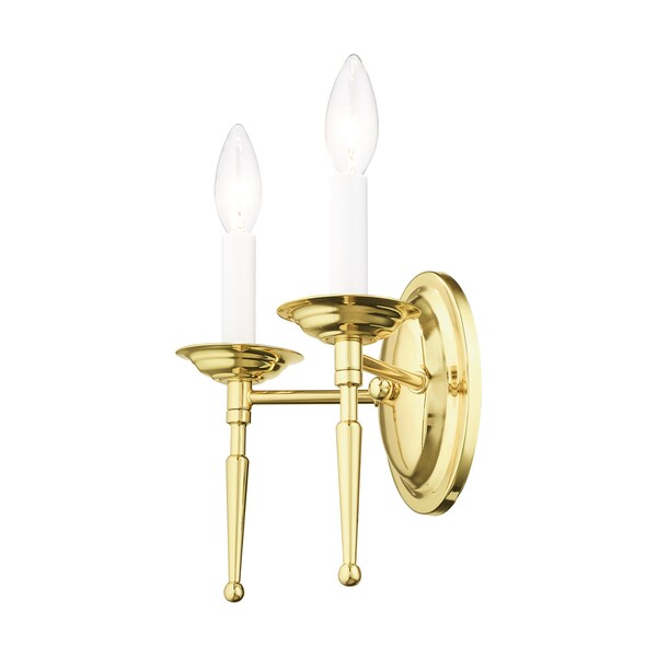 Williamsburgh 2 Light Polished Brass Wall Sconce