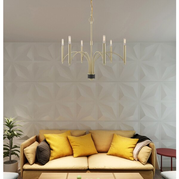 Wisteria 6 Light Satin Brass Chandelier