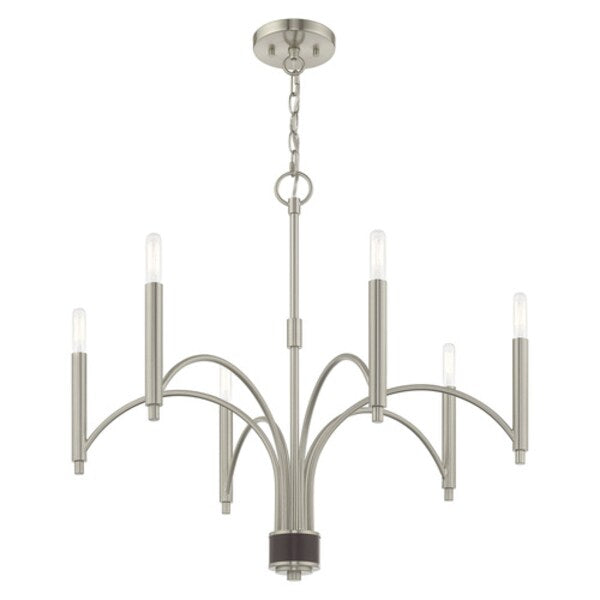 Wisteria 6 Light Brushed Nickel Chandeli