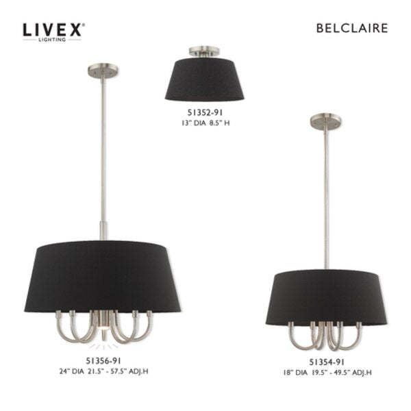 Belclaire 1 Light Brushed Nickel Ceiling Mount