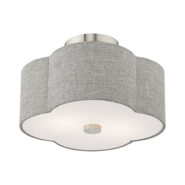 Kalmar 2 Light Brushed Nickel Ceiling Mount