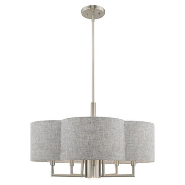 Kalmar 6 Light Brushed Nickel Pendant Chandelier
