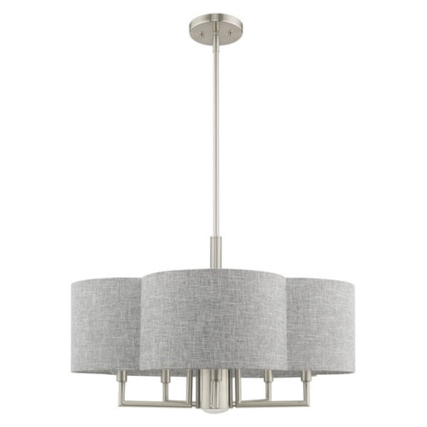 Kalmar 6 Light Brushed Nickel Pendant Chandelier