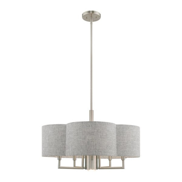 Kalmar 6 Light Brushed Nickel Pendant Chandelier