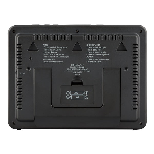 Atomic Dgtl Wall Clock, Wht Backlight