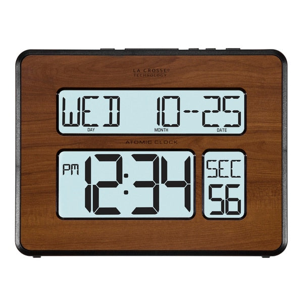 Atomic Dgtl Wall Clock, Wht Backlight