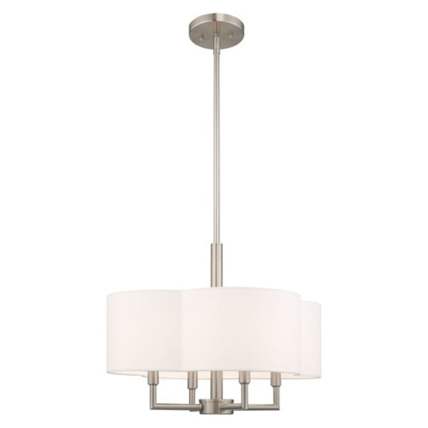 Chelsea 4 Light Brushed Nickel Pendant Chandelier