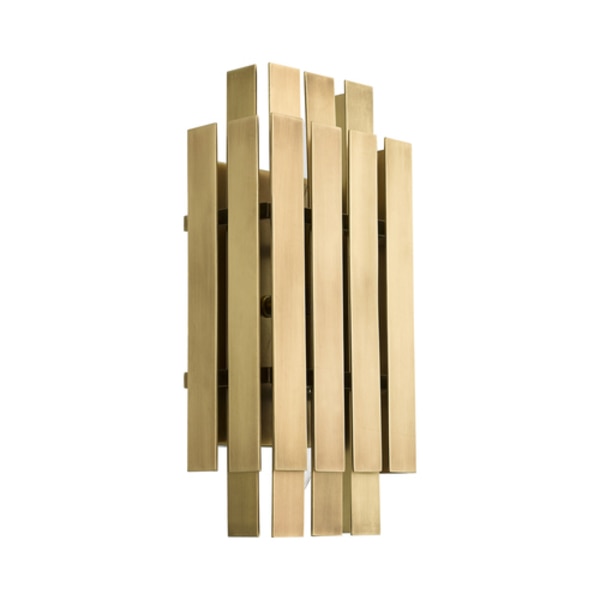 Greenwich 2 Light Natural Brass ADA Wall Sconce