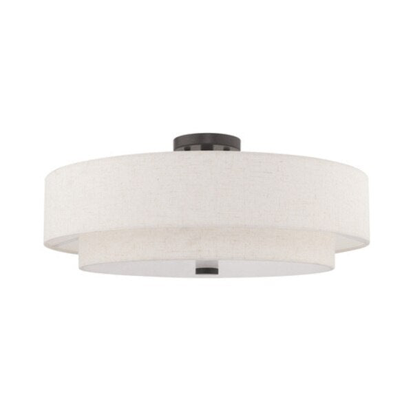 Meridian 5 Light English Bronze Ceiling Mount