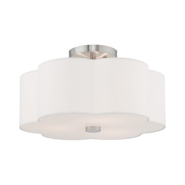 Chelsea 3 Light Brushed Nickel Ceiling Mount