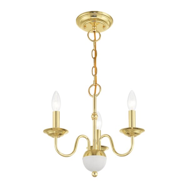 Windsor 3 Light Polished Brass Mini Chan