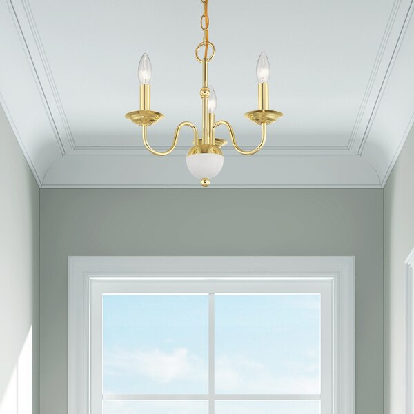 Windsor 3 Light Polished Brass Mini Chan