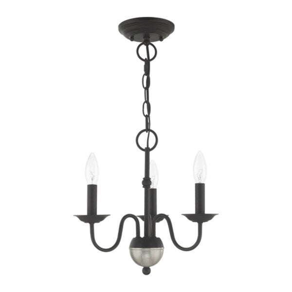Windsor 3 Light Black Mini Chandelier