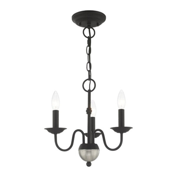 Windsor 3 Light Black Mini Chandelier