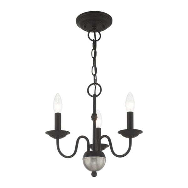 Windsor 3 Light Black Mini Chandelier