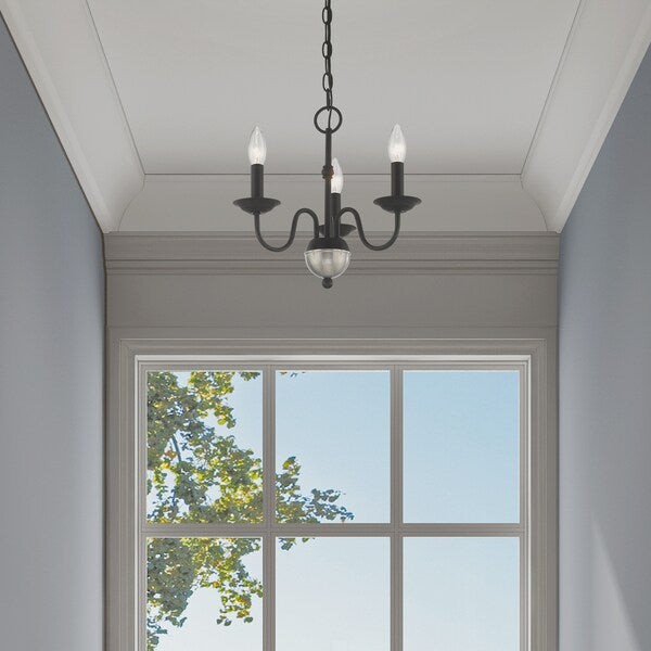 Windsor 3 Light Black Mini Chandelier