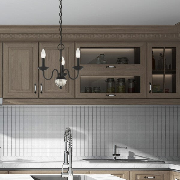 Windsor 3 Light Black Mini Chandelier