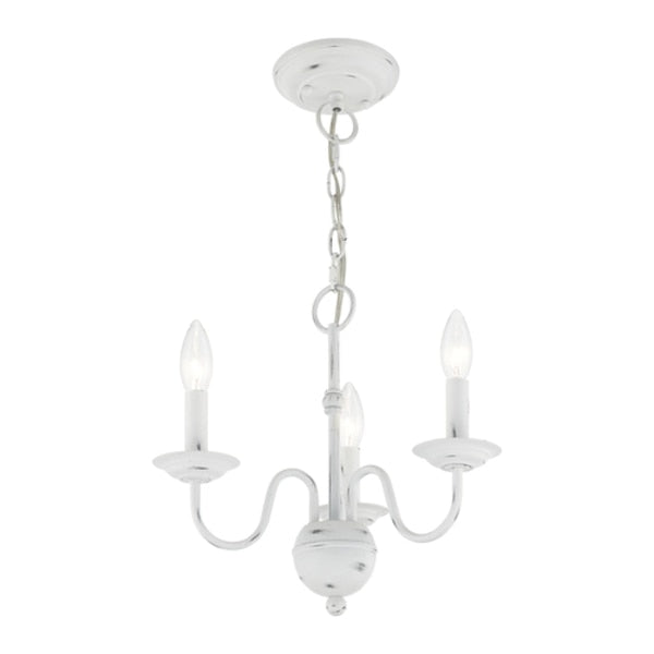 Windsor 3 Light Antique White Mini Chand