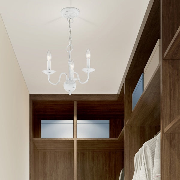 Windsor 3 Light Antique White Mini Chand