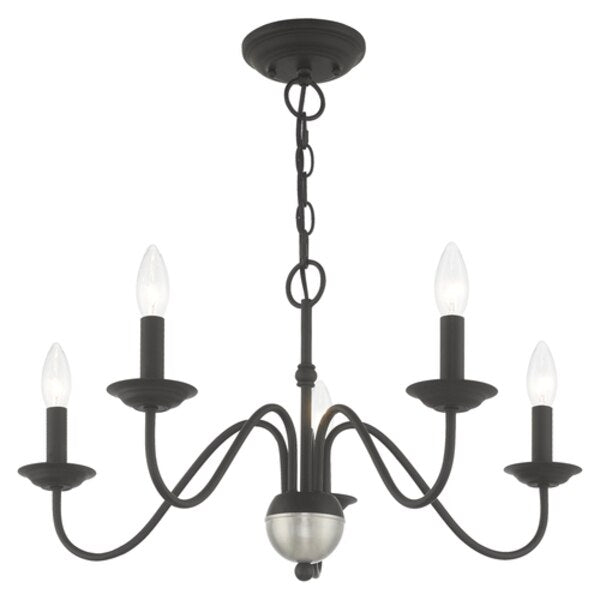 Windsor 5 Light Black Chandelier