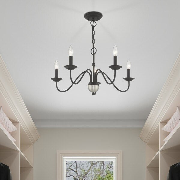 Windsor 5 Light Black Chandelier