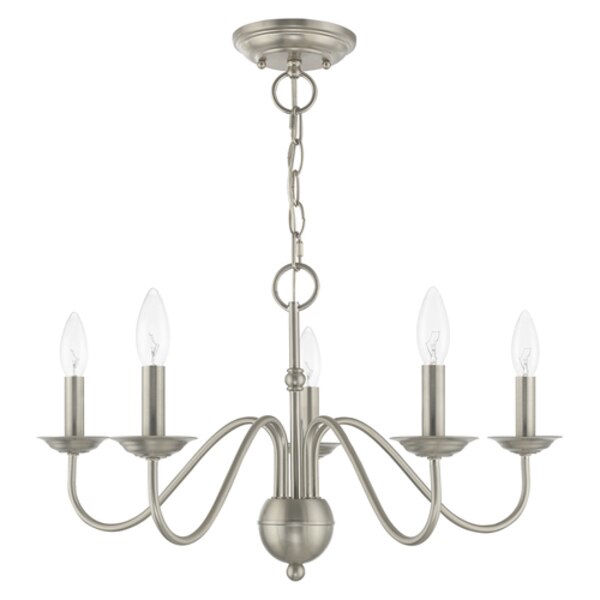 Windsor 5 Light Brushed Nickel Chandelier