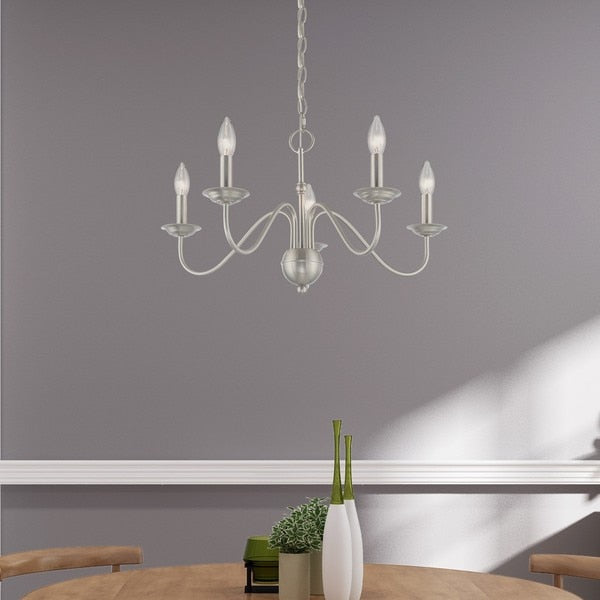 Windsor 5 Light Brushed Nickel Chandelier