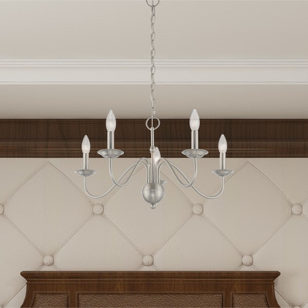 Windsor 5 Light Brushed Nickel Chandelier
