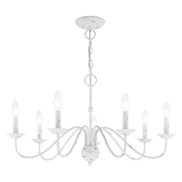 Windsor 7 Light Antique White Chandelier