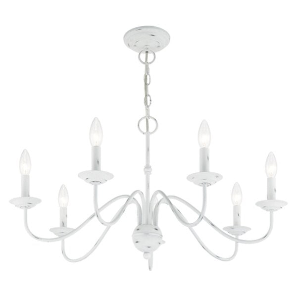 Windsor 7 Light Antique White Chandelier