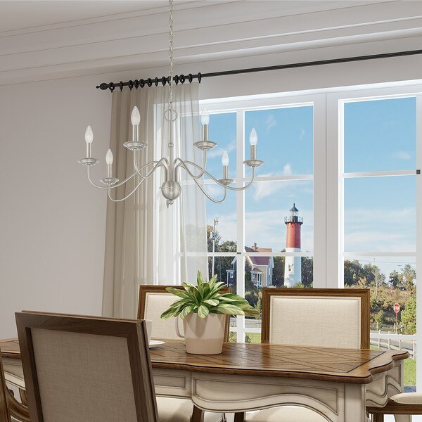 Windsor 7 Light Brushed Nickel Chandelier