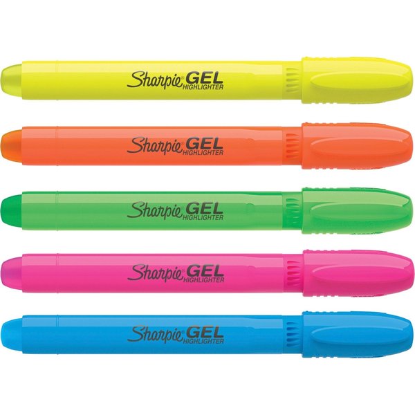 Gel Highlighter Set, Gel Stick, Non Smearing PK5