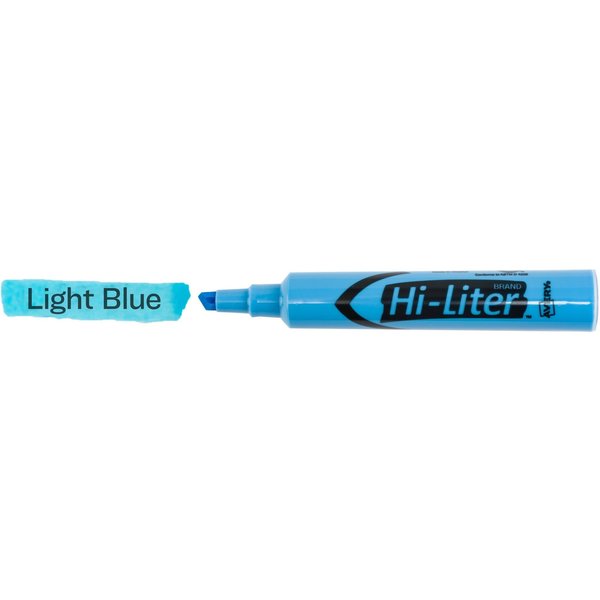 Desk-Style Highlighter, Light Blue, Smear Safe Nontoxic