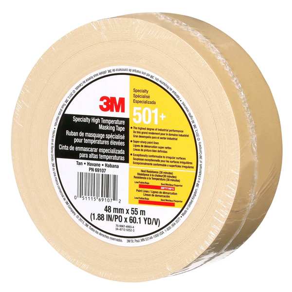 Masking Tape, Tan, 1-7/8 in. W, 7.3 mil