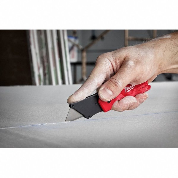 6-5/32 in. General Purpose FASTBACK Compact Folding Utility Knife in Red