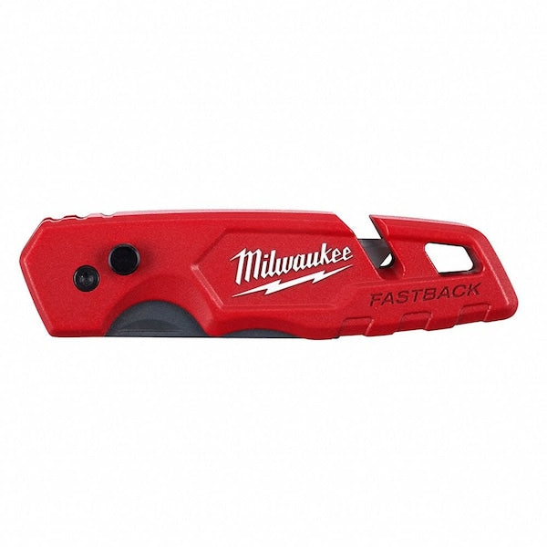 6-7/8 in. FASTBACK General Purpose Compact Folding Utility Knife in Red