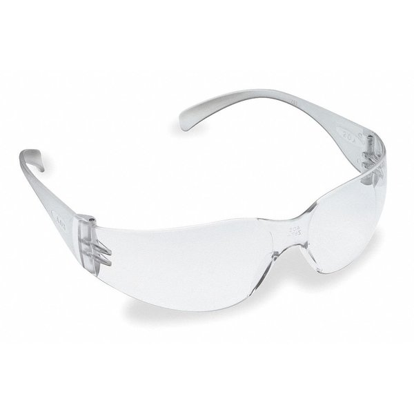 Virtua Safety Glasses, Anti-Fog, Anti-Scratch, Wraparound, Frameless, Clear Arm, Clear Lens