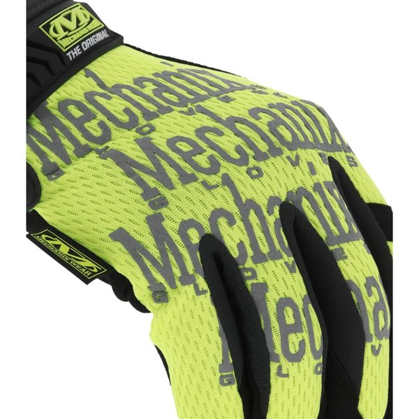 Hi-Vis Mechanics Gloves, XL, Yellow, Synthetic Leather, Trekdry(R)